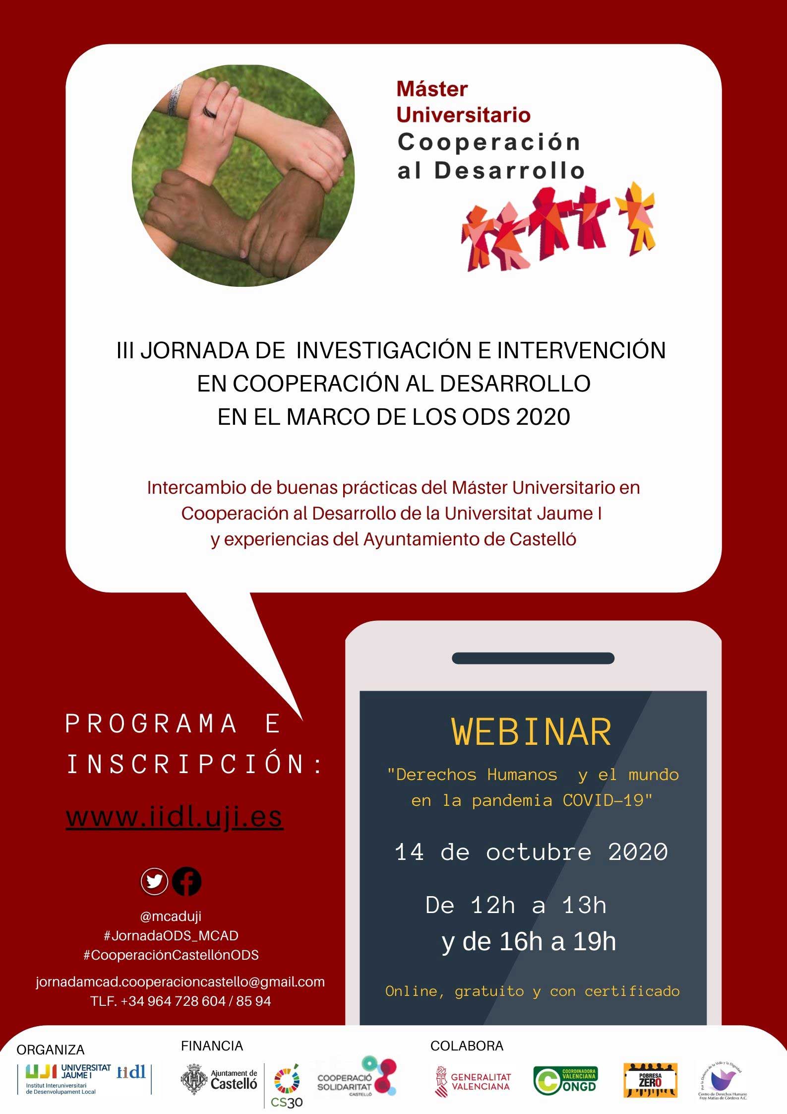 III JORNADA DE INVESTIGACIÓN E INTERVENCIÓN EN COOPERACIÓN AL DESARROLLO EN EL MARCO DE LOS ODS