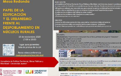 Mesa Redonda: «Papel de la Edificación y el Urbanismo Frente al Despoblamiento en Núcleos Rurales»