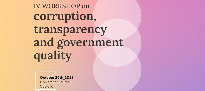 IV WK on Corruption, Transparency and Government quality