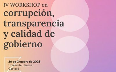 IV WK en Corrupción, Transparencia y Calidad de Gobierno