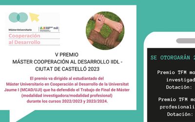 V Prize in Development Cooperation IIDL-Ciudad de Castellón: