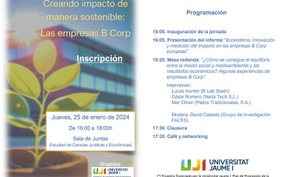 Conference “Creating impact in a sustainable way: B Corp companies”